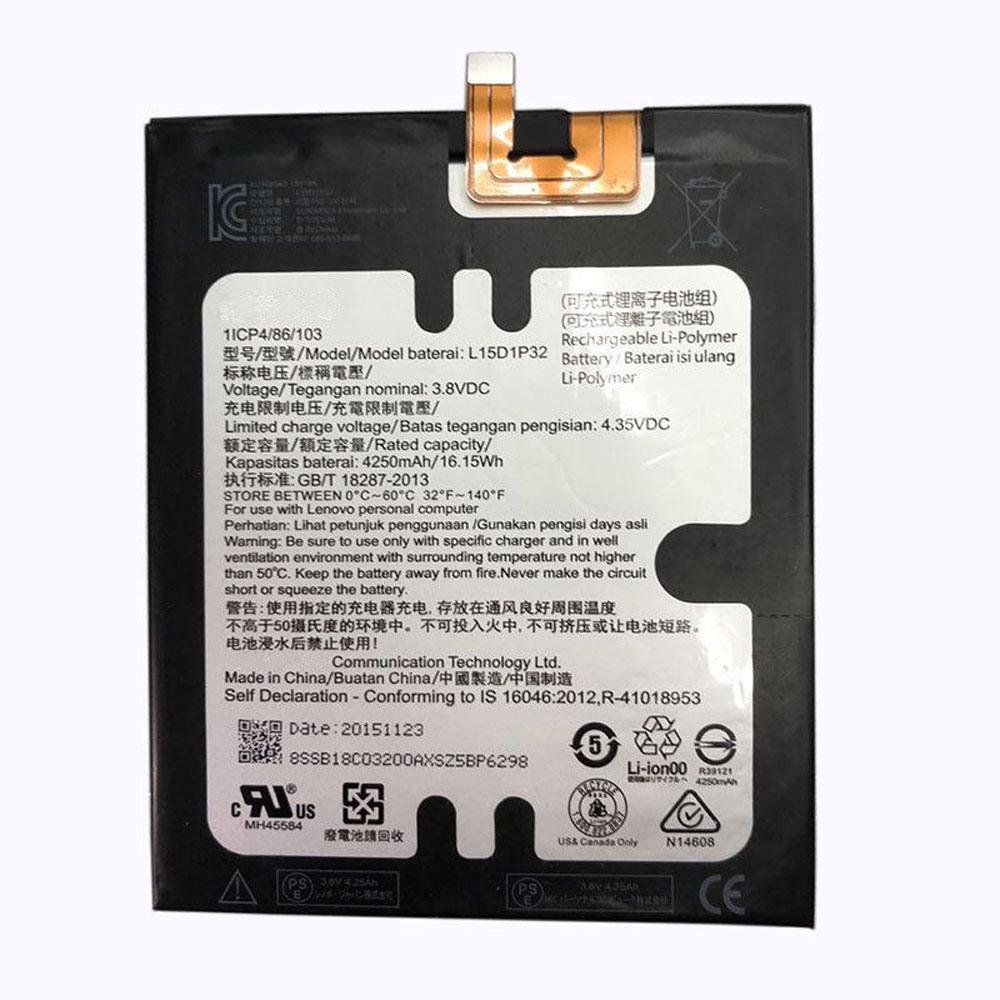 Batería para Xiaoxing-AIR-14IIL/lenovo-L15D1P32